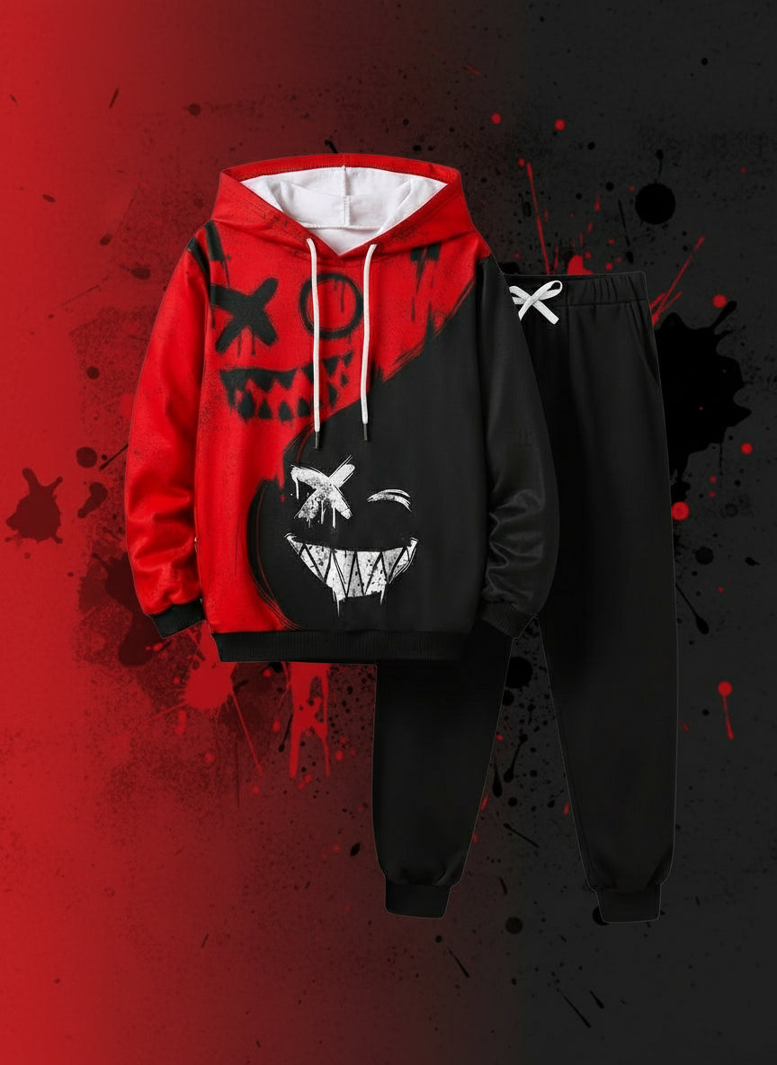 Boys 2-Peice set Grimace Red