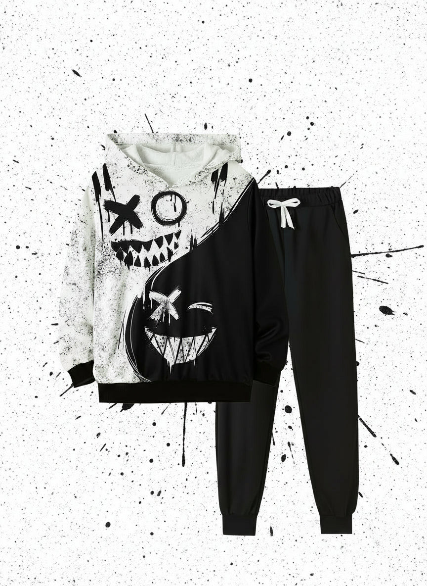 Boys 2-Peice set Grimace White