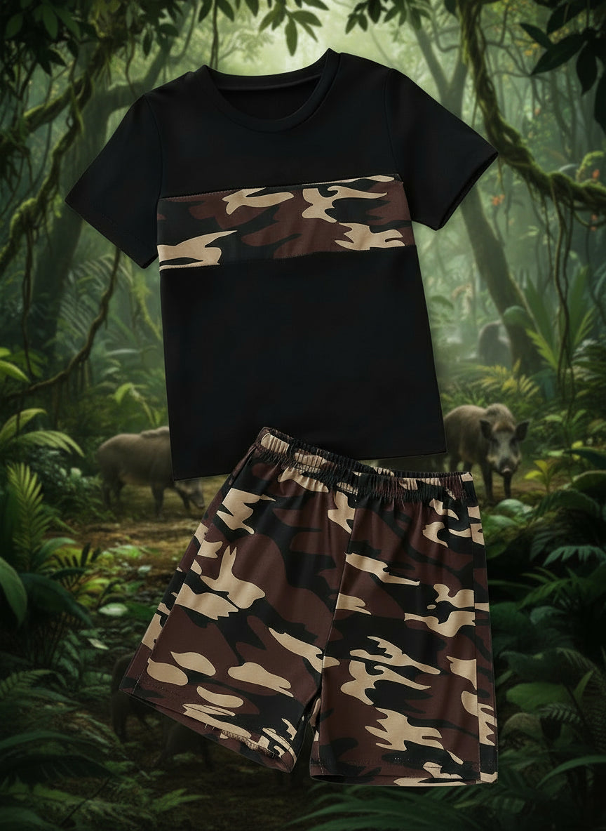 CAMO COLOR BLOCK 2 PEICE SET