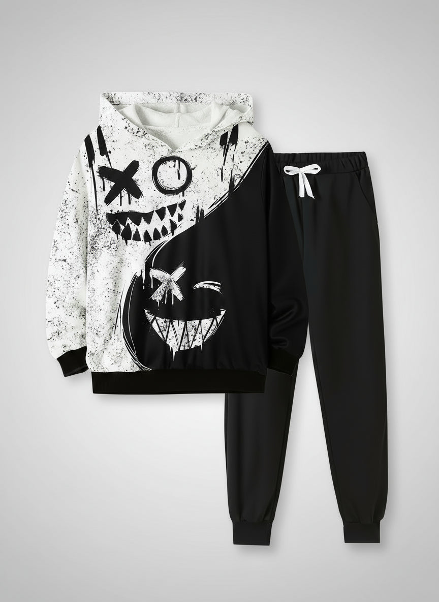 Boys Grimace White 2-Peice set Size/ 10-11