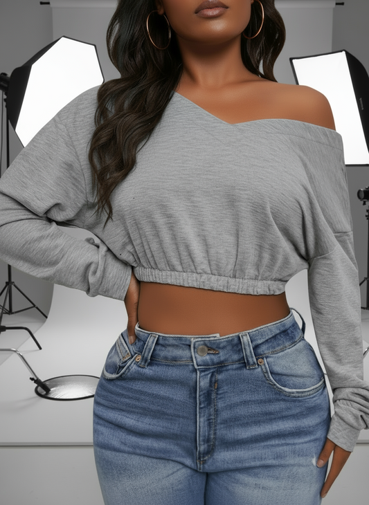 Women's Long Sleeve off the Shoulder Top Size/ XXL