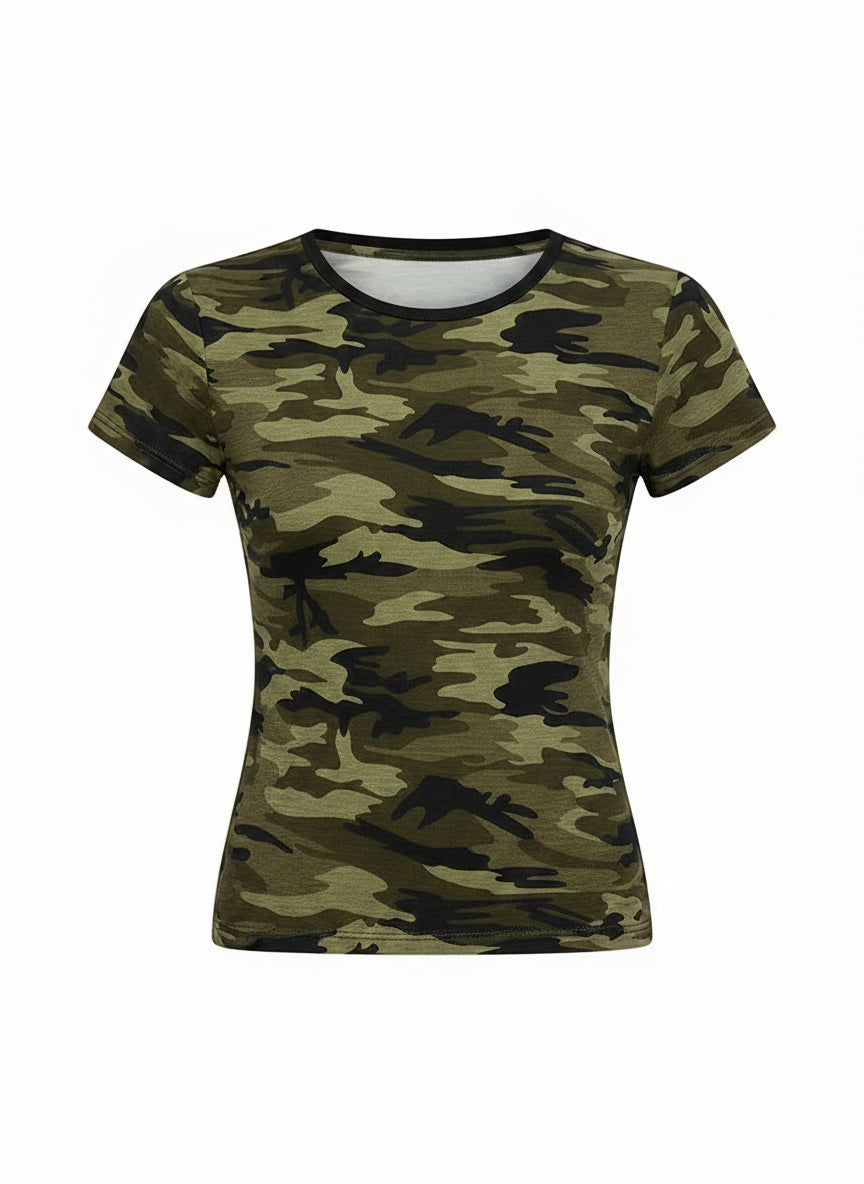 Women's Camo Fitted Top Size/ S