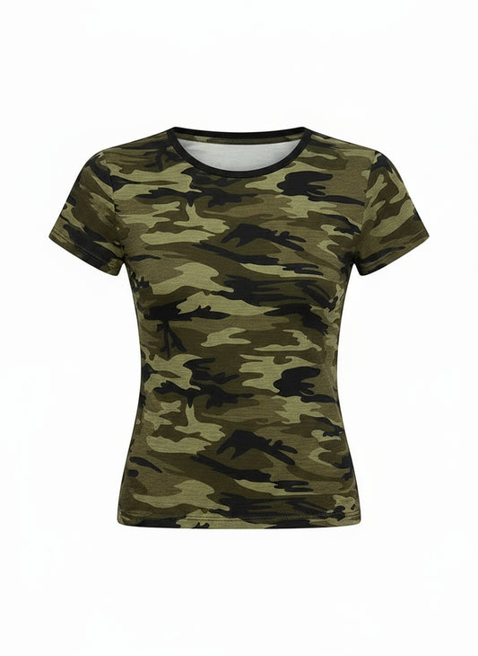 Women's Camo Fitted Top Size/ S